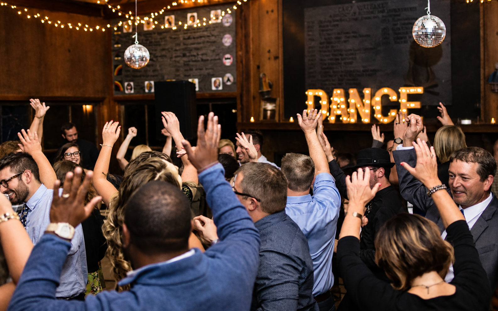 Wedding guests dancing at a SOUL DEEP event